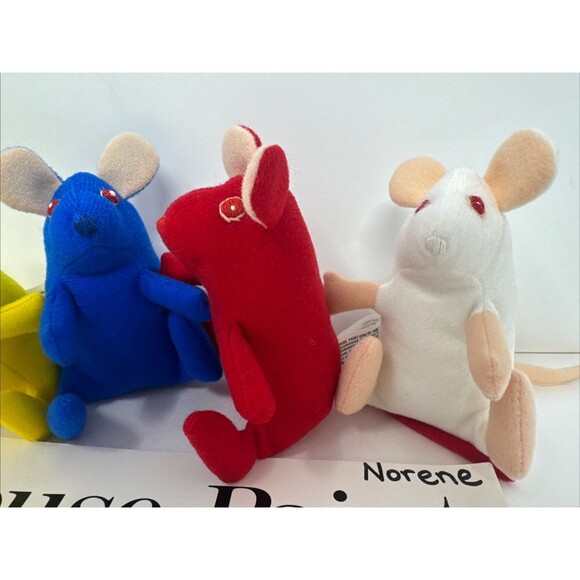 Vintage 1996 Mouse Paint Book Ellen Stoll Walsh Plush Stuffed Mice Mouse Set 4 - Picture 3 of 8